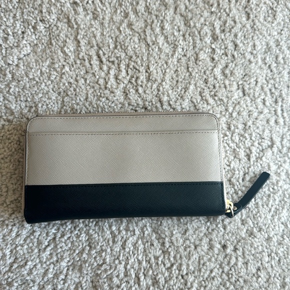 Kate Spade Neda Newbury Lane Zip-Around Wallet Mousfro/Black - Picture 5 of 16